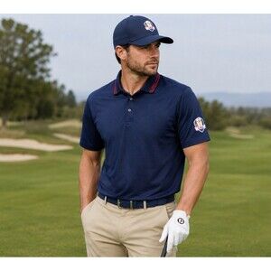 RLX Ralph Lauren Team USA 16 Golf Polo Shirt XL Navy Ryder Cup Performance